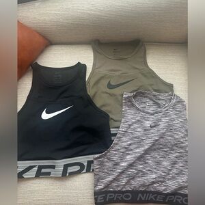 Lot of 3 Nike Pro Sports Bra Size M
